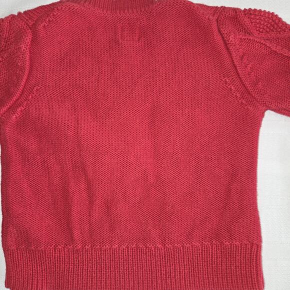 Baby Gap Red Cable Knit Sweater SIZE 12-18 Months Fisherman Chunky Knit Kids Top - Picture 4 of 9